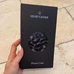Velvet Caviar Black Lip Print Phone Case